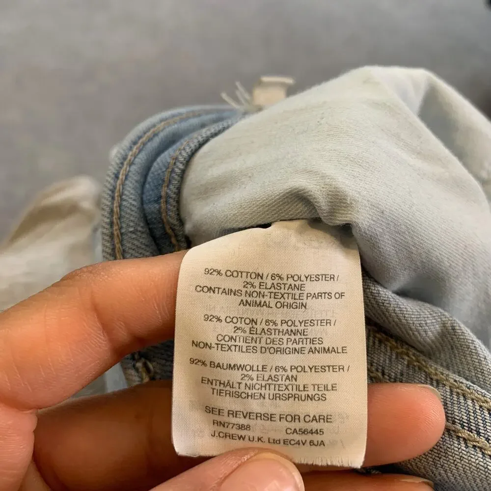 Madewell Jeans Women 23 Blue High Rise Skinny Exposed Buttons Raw Hem Distressed